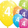 Palloncini in Lattice Numero 4 Multicolor 30 cm