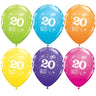 Palloncini in Lattice Numero 20 Multicolor 30 cm