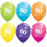 Palloncini in Lattice Numero 60 Multicolor 30 cm