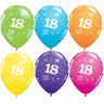 Palloncini in Lattice Numero 18 Multicolor 30 cm