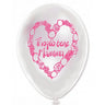 Palloncini in Lattice con Scritta Ti Voglio Bene Mamma 30 cm Bianco