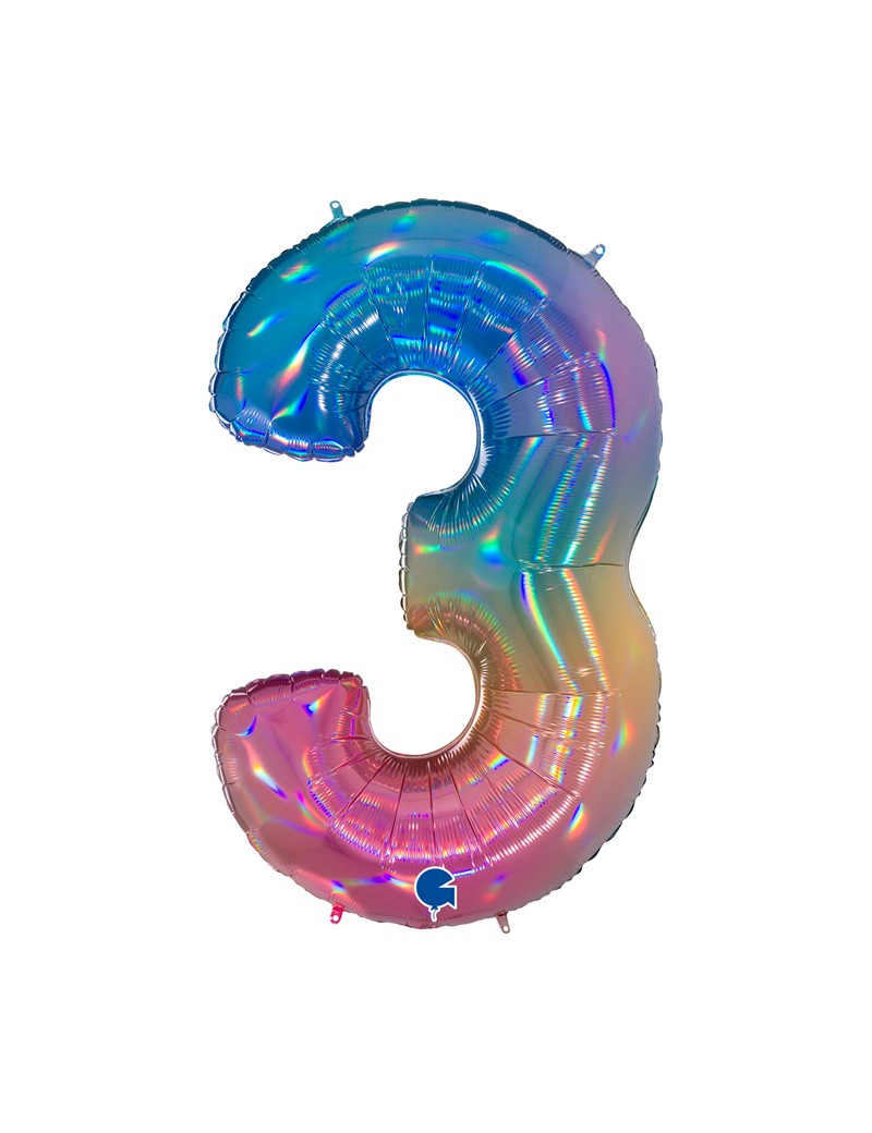 Palloncino gigante Rainbow Numero 5 con base (81 cm) per il compleanno del  tuo bambino - Annikids
