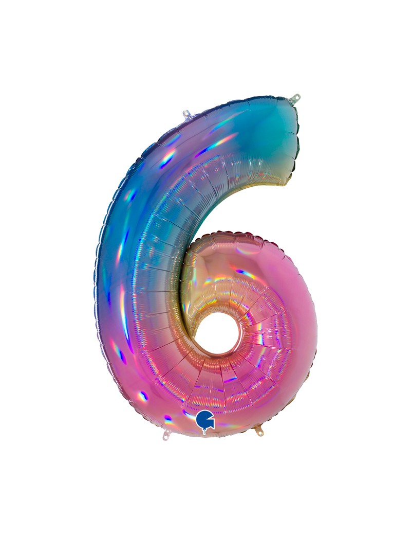 Palloncino gigante Rainbow Numero 5 con base (81 cm) per il compleanno del  tuo bambino - Annikids