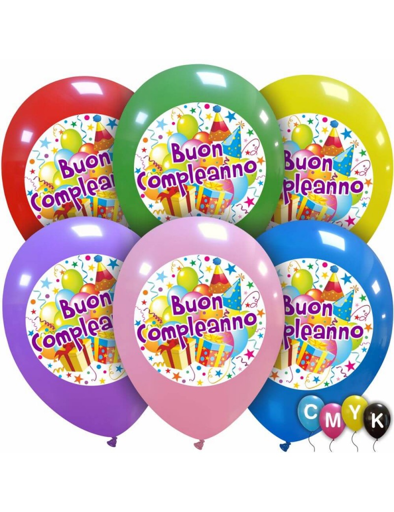 Palloncini in Lattice Buon Compleanno Full Color (50 pz)