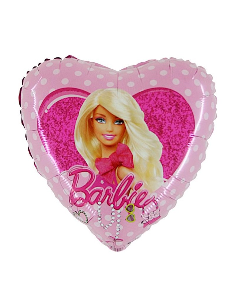 Palloncino Cuore Barbie Pois