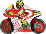 Palloncino Moto GP Rossa Mylar 76 cm Rosso