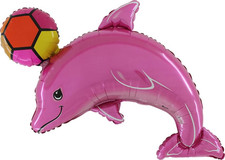 Palloncino Delfino Rosa con Palla