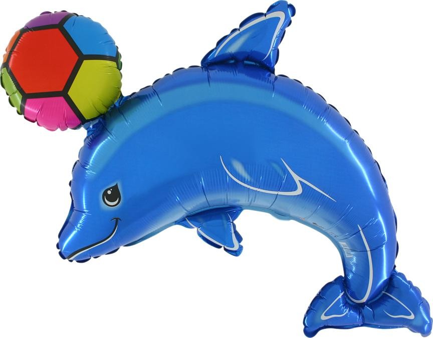 Palloncino Delfino Blu con Palla