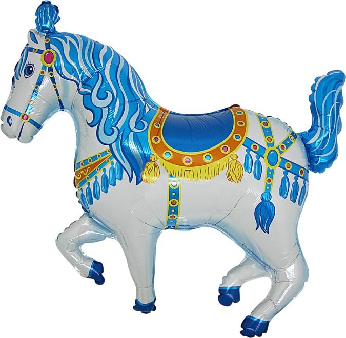 Palloncino Cavallo Circo Blu