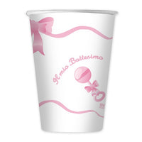 Bicchieri di Carta il Mio Battesimo Rosa (10 pz)