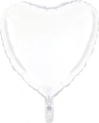 Palloncino Cuore 18" Colore Bianco Mylar 45 cm