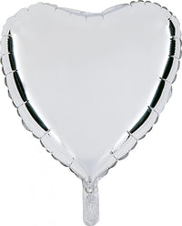 Palloncino Cuore 18" Colore Argento Mylar 45 cm