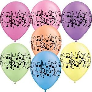 Palloncini in Lattice Note Musicali Misti