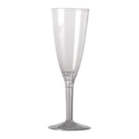 Calice Flute in Plastica Colore Trasparente 17 cm