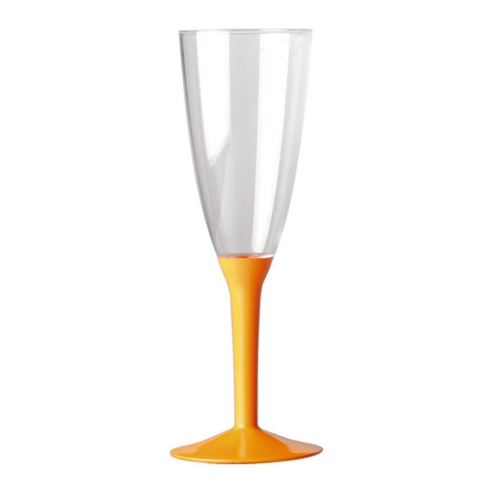 Calice Flute in Plastica Colore Arancio