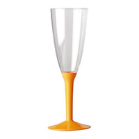 Calice Flute in Plastica Colore Giallo 17 cm