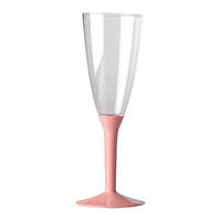 Calice Flute in Plastica Colore Rosa 17 cm