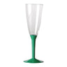 Calice Flute in Plastica Colore Verde 17 cm