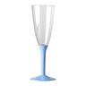 Calice Flute in Plastica Colore Celeste 17 cm
