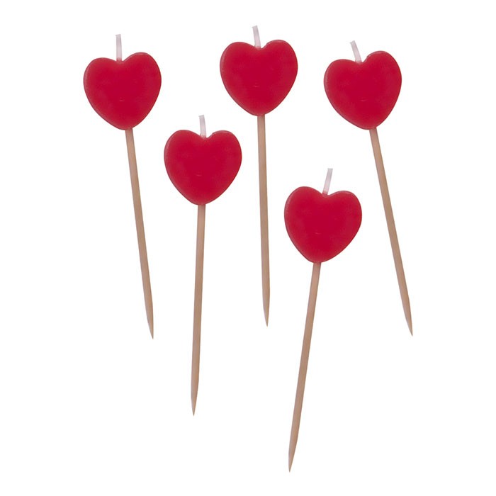 Candeline Piccole Cuore (6pz)
