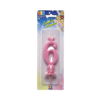Candelina Rosa Maxi Numero 6 15 cm