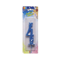 Candelina Celeste Maxi Numero 4 15 cm