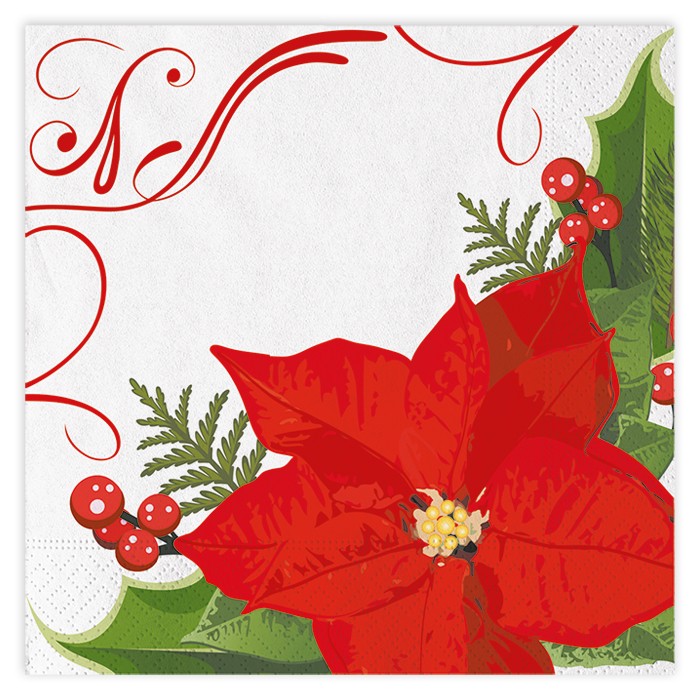 Tovaglioli 33x33 Stella di Natale (20 pz)