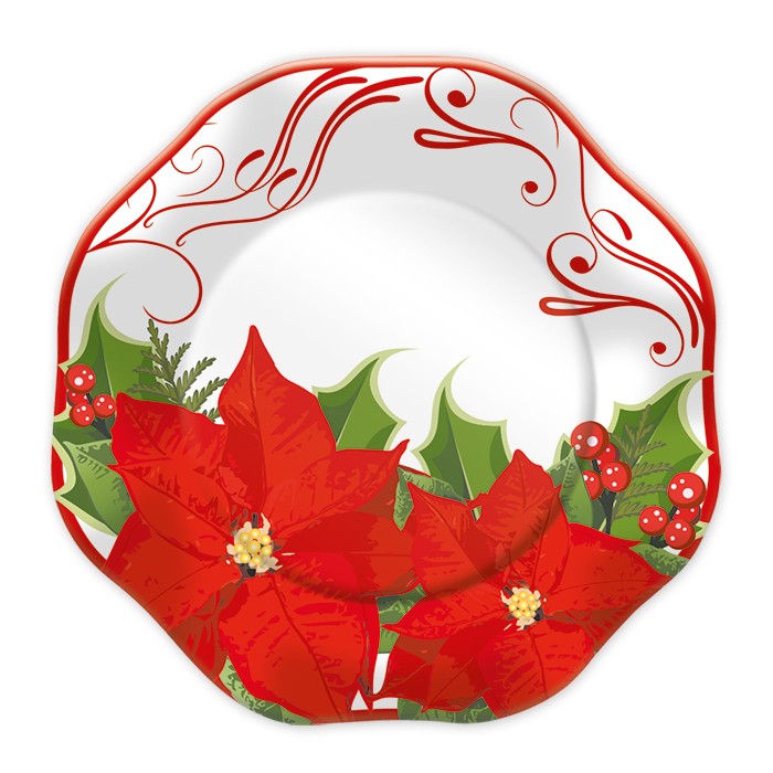 Piatti Stella di Natale da 23 cm (10 pz)
