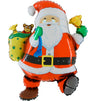 Palloncino Babbo Natale con Sacco e Campanella Mylar 70 cm