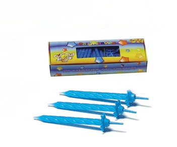 Candeline Classiche Celesti Con Sostegno