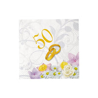 Tovaglioli 25x25 Anniversario 50° (20 pz) Carta 25 x 25 cm