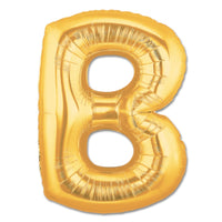 Palloncino Gigante Lettera B Mylar 100 cm Oro Argento