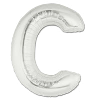 Palloncino Gigante Lettera C Mylar 100 cm Oro Argento