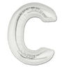 Palloncino Gigante Lettera C Mylar 100 cm Oro Argento