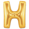 Palloncino Gigante Lettera H Mylar 100 cm Oro Argento