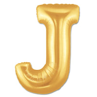 Palloncino Gigante Lettera J Mylar 100 cm Oro Argento