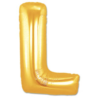 Palloncino Gigante Lettera L Mylar 100 cm Oro Argento
