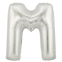 Palloncino Gigante Lettera M Mylar 100 cm Oro Argento