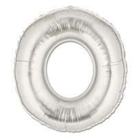 Palloncino Gigante Lettera O Mylar 100 cm Oro Argento
