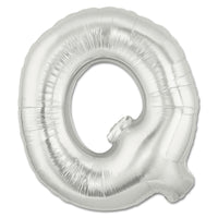 Palloncino Gigante Lettera Q Mylar 100 cm Oro Argento
