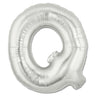 Palloncino Gigante Lettera Q Mylar 100 cm Oro Argento