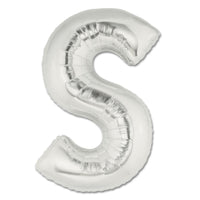 Palloncino Gigante Lettera S Mylar 100 cm Oro Argento