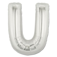 Palloncino Gigante Lettera U Mylar 100 cm Oro Argento
