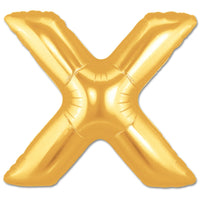 Palloncino Gigante Lettera X Mylar 100 cm Oro Argento
