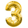 Palloncino Numero 3 (35 cm) Mylar Rosso Blu