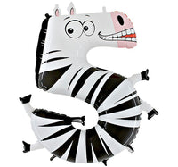Animaloon Zebra Numero 5 (100cm) Mylar 100 cm