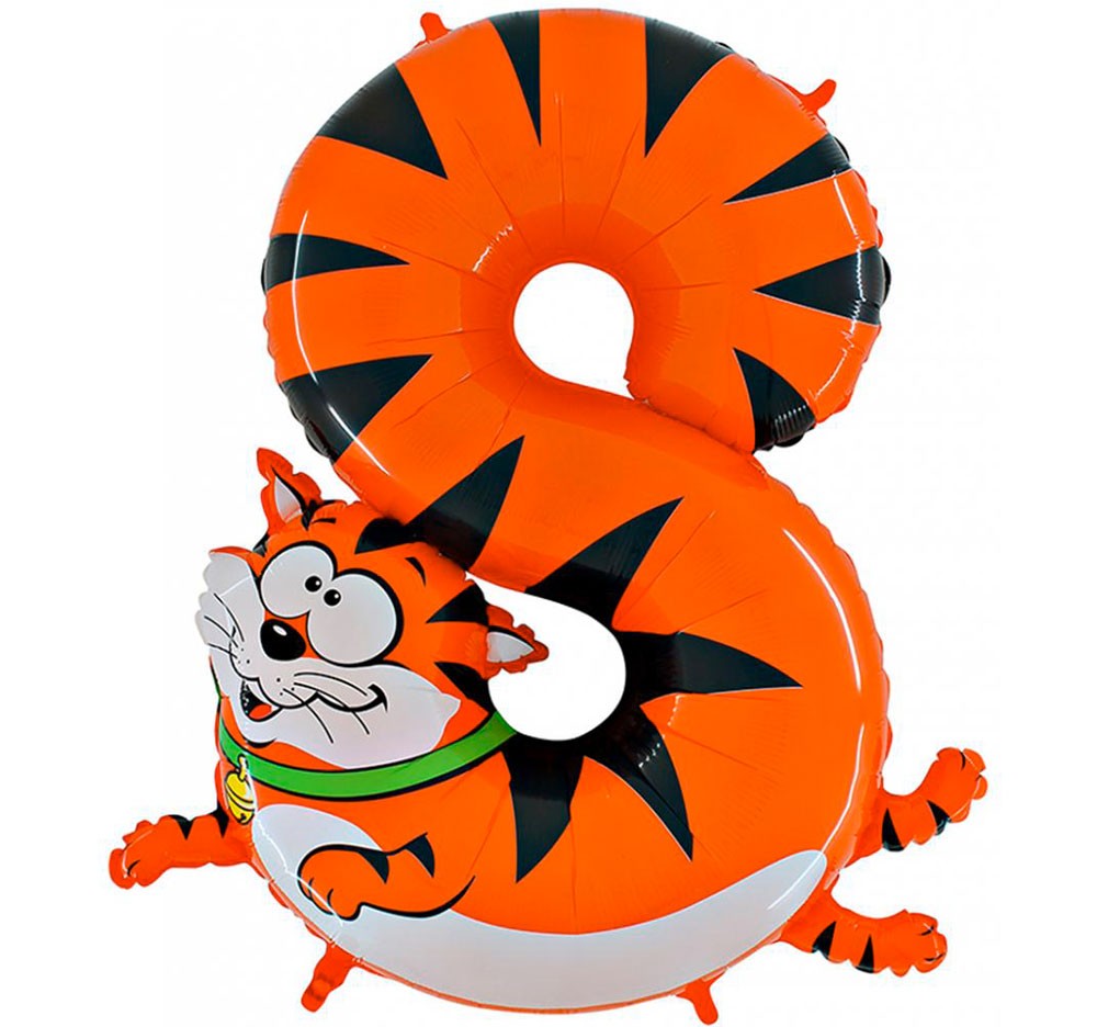 Animaloons Gatto Numero 8 (100cm)