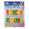 Set Candeline Buon Compleanno 3.5 cm Rosso Giallo