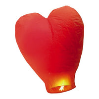Lanterna Dei Cieli Cuore Rosso Carta 80 cm