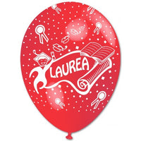 Palloncini in Lattice Laurea Colore Rosso (10pz) 30 cm